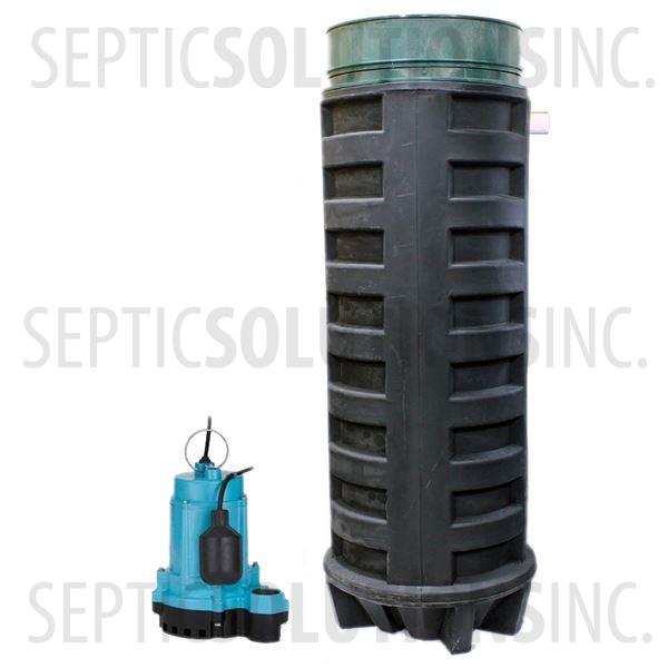 140 Gallon Simplex Polyethylene Pump Station with 1/3 HP Effluent Pump - Part Number 140PPT-13E