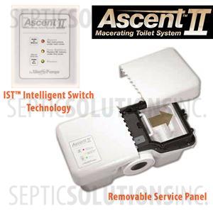 Liberty Ascent II ESW Macerating Toilet System with Elongated Bowl