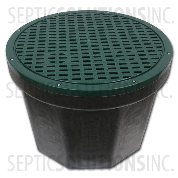 Polylok 10-Hole RhinoBox Drainage Box with Heavy Duty Grate Cover - Part Number 3017-24-GC