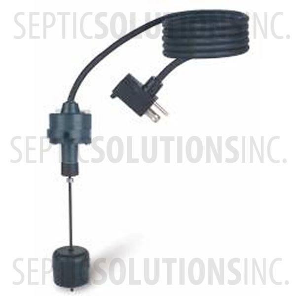 V-Navigator Mechanical Vertical Sump Pump Float Switch with 10' Cord, Piggyback Plug - Part Number 20A201