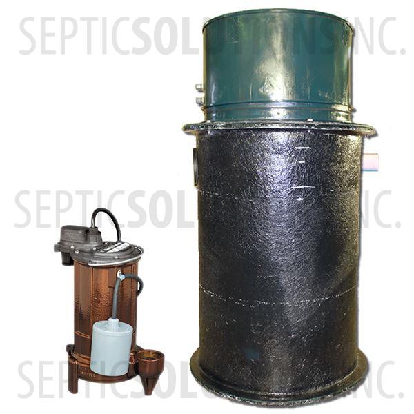 70 Gallon Simplex Fiberglass Pump Station with 1/2 HP Effluent Pump - Part Number 2153-283