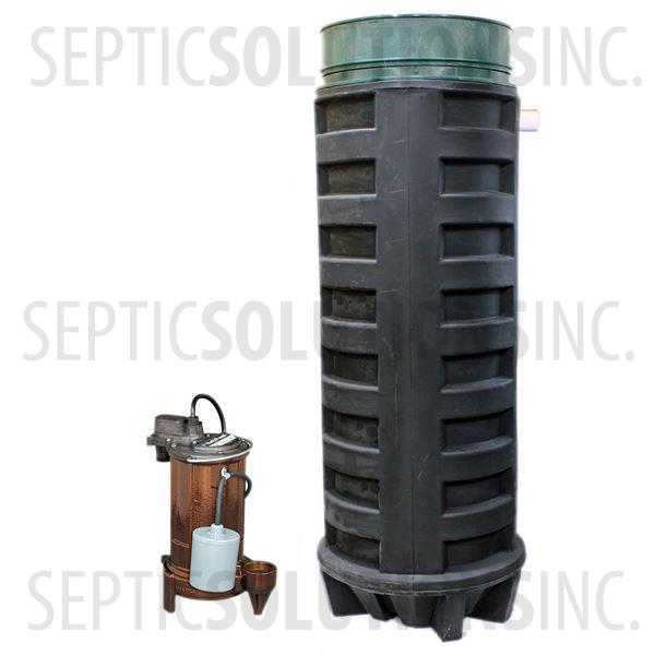 140 Gallon Simplex Polyethylene Pump Station with 1/2 HP Effluent Pump - Part Number 140PPT-283