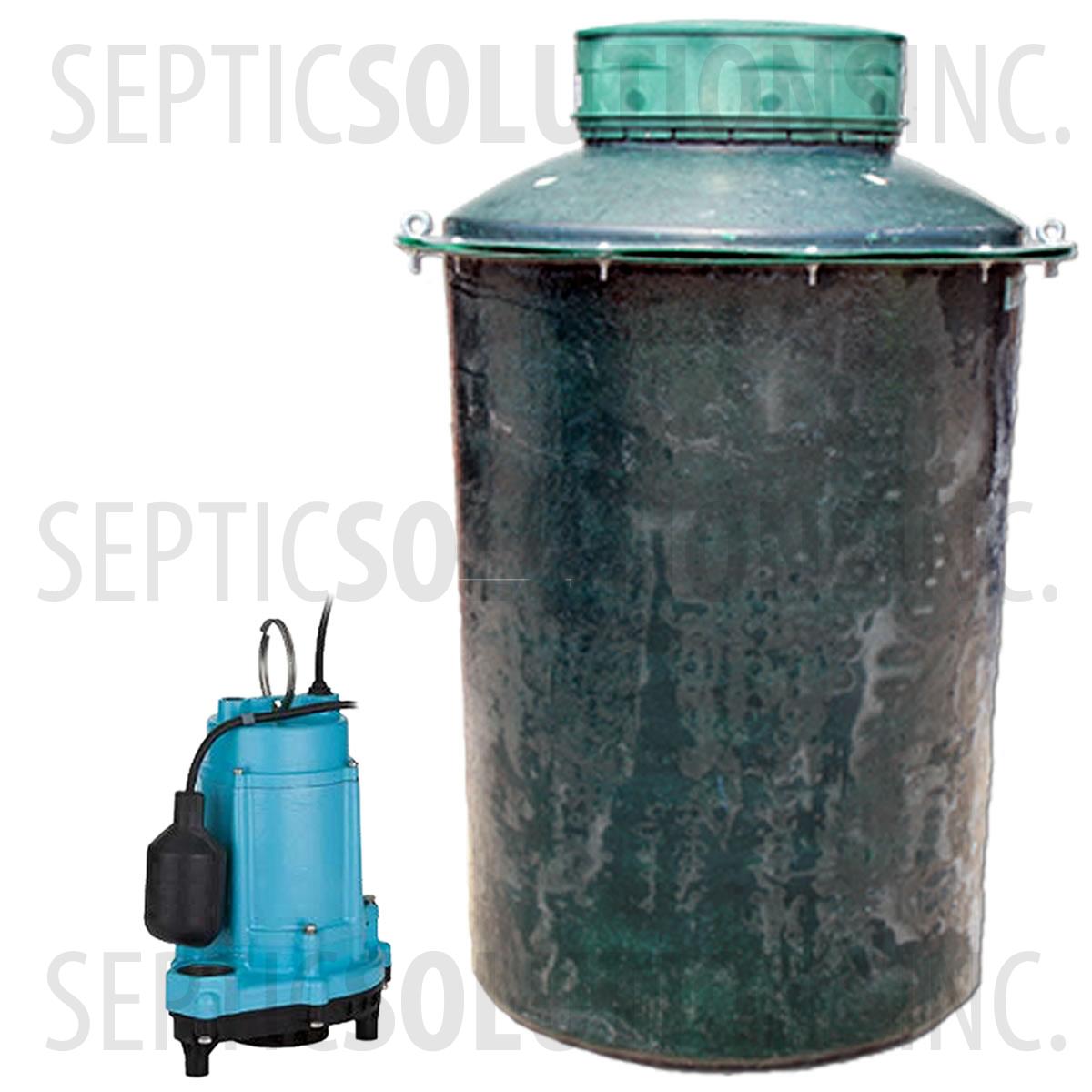 Effluent Pump Station Residential Fiberglass Lift Station with 1/3 HP