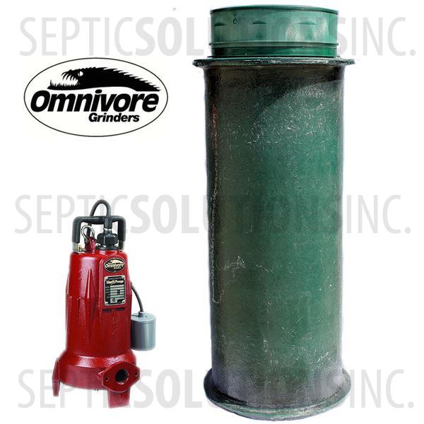 120 Gallon Pump Station with 2.0 HP Liberty Sewage Grinder Pump - Part Number 120FPT-LSG202