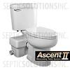 Liberty Ascent II RSW Macerating Toilet System with Round Bowl - Part Number ASCENTII-RSW
