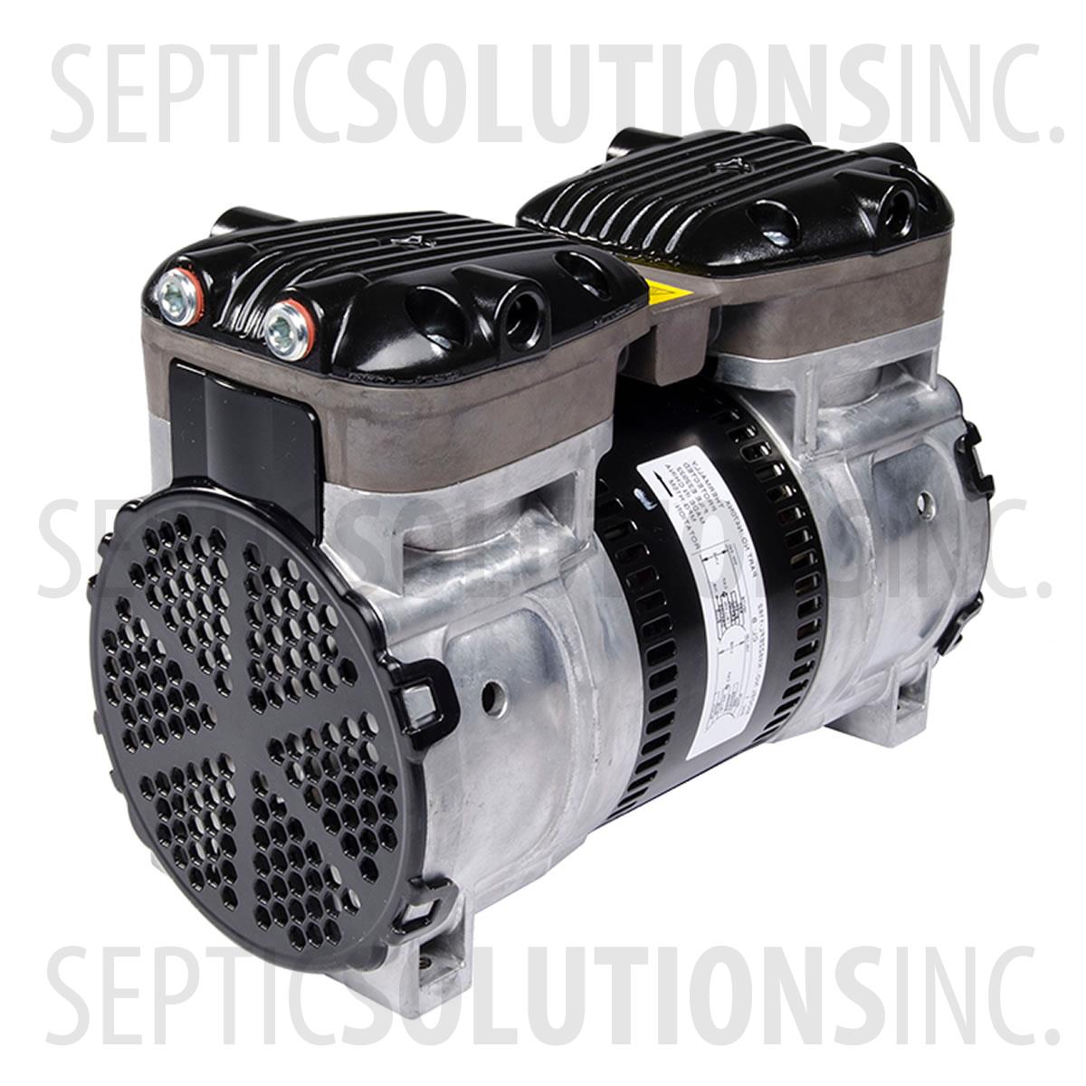 Gast 87R647 Twin Cylinder Compressor/Vacuum Pump - 1/2 HP, 120/240V, 6.2/3.1A, New Open Box, USA Made