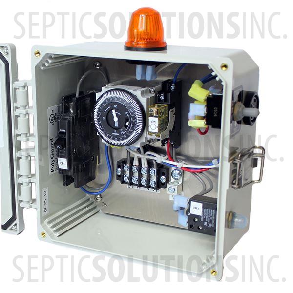 Regenerative Blower and Rotary Vane Timer Control Box with Alarm (120VAC, 10 FLA) - Part Number 80000-413-SB-JS