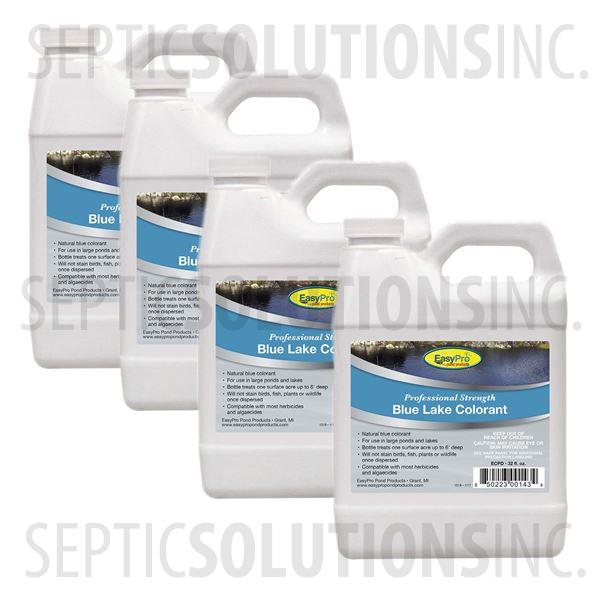 Super Concentrated Caribbean Blue Pond Dye Liquid in Four 1 Quart Bottles - Part Number ECPD-CASE