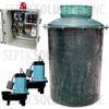 200 Gallon Duplex Fiberglass Pump Station with (2) 1/2 HP Sewage Ejector Pumps and Alternating Control Panel - Part Number 200FPT-12SDUP