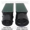 Polylok Mitered Slope Drain for 4'' Drainage Pipes (Green) - Part Number PDB-SL4