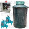 500 Gallon Duplex Pump Station with (2) 4/10 HP Sewage Pumps 