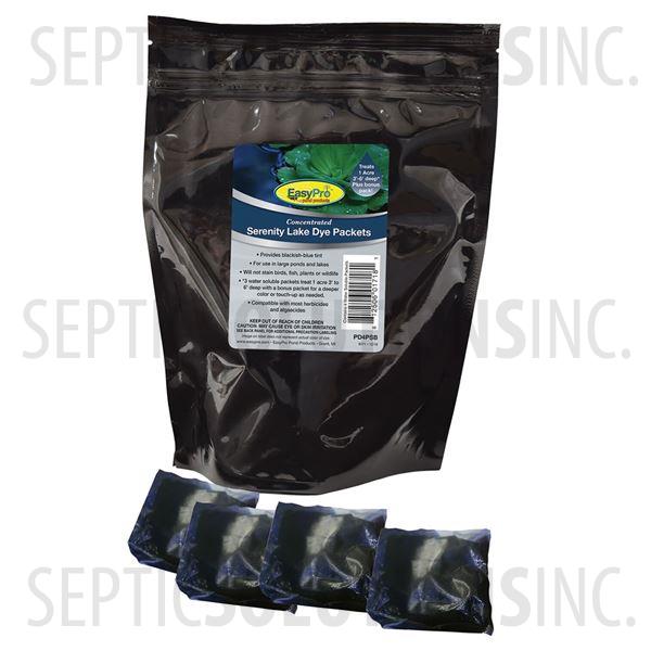 Case of Concentrated Deep Blue Serenity Pond Dye Powder in Twenty 4oz Water Soluble Packets - Part Number PD4PSB-CASE