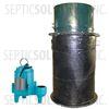 70 Gallon Simplex Fiberglass Pump Station with 4/10 HP Sewage Ejector Pump - Part Number 2153-410S