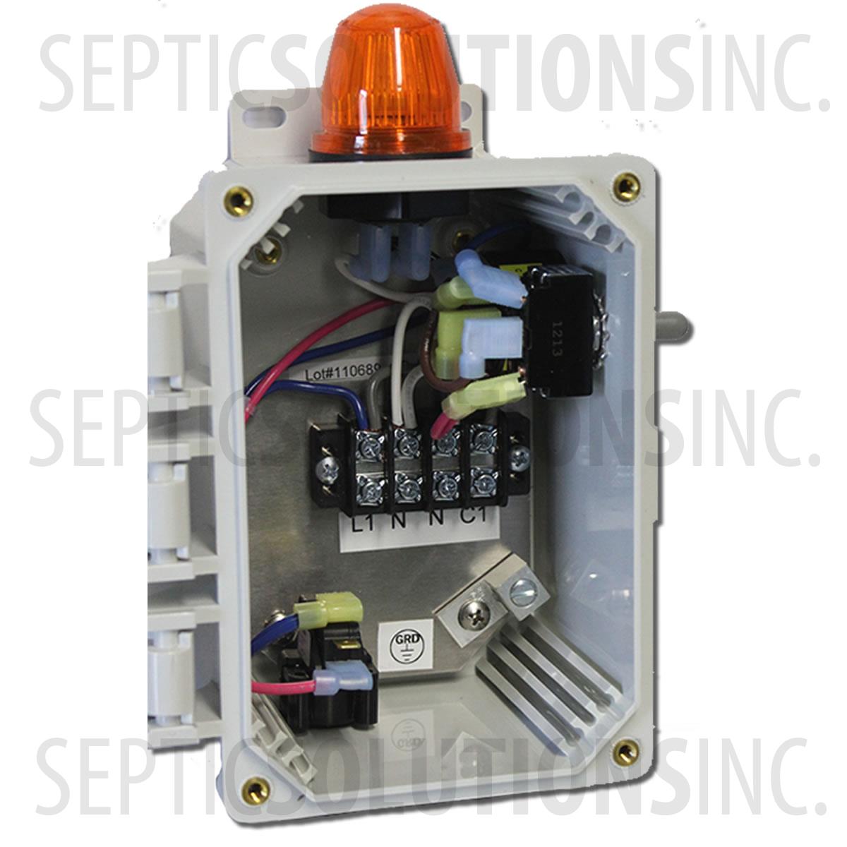 Septic Air Pump Alarm Control Panel | Free Same Day Shipping Aerobic Septic Control Air Pressure Switch
