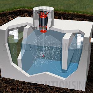 Ultra-Air Model 735 RED Flood Resistant Septic Aerator - Alternative Replacement For Jet Aerator