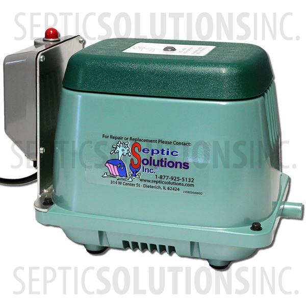 Hiblow HP-150 Linear Septic Air Pump with Attached Alarm - Part Number HP150A