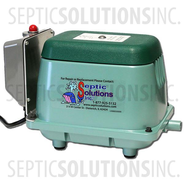 Aqua-Safe Alternative 500 GPD Linear Septic Air Pump with Attached Alarm - Part Number AS500A