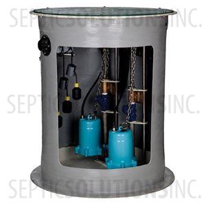 Little Giant Model IGP-DPLX3648 Duplex Sewage Grinder Pump Station