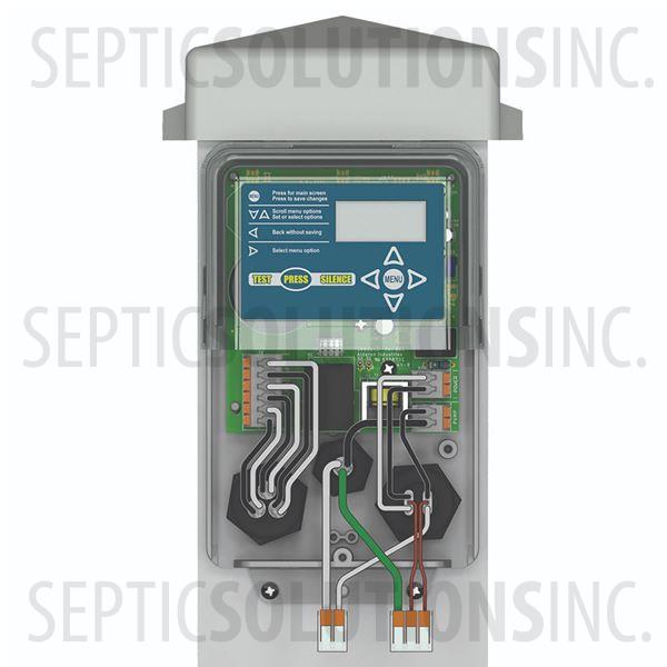 Alderon PowerPost Pedestal Simplex Pump Control Panel with Integrated High Water Alarm for Timed Dose or Demand Dose - Part Number PPCP122XX