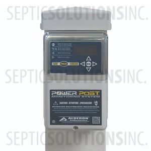 Alderon PowerPost Pedestal Simplex Pump Control Panel with Integrated High Water Alarm for Timed Dose or Demand Dose