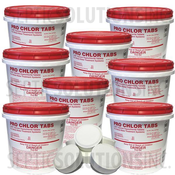 Pro-Chlor 8-Pack of 2lb Pails of Septic Chlorine Tablets - Part Number 47116
