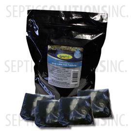 Case of Concentrated Blue Pond Dye Powder in Twenty 4oz Water Soluble Packets