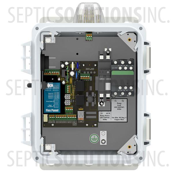 Alderon Flex Panel Simplex Timed or Demand Dose Control Panel with Solid Door and Alarm Beacon (120/230V, 0-15 FLA) - Part Number 2010556