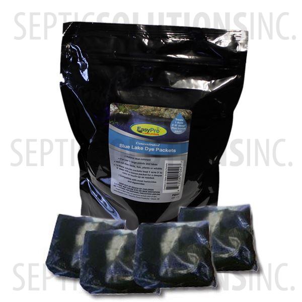 Concentrated Blue Pond Dye Powder in Four 4oz Water Soluble Packets - Part Number PD4P