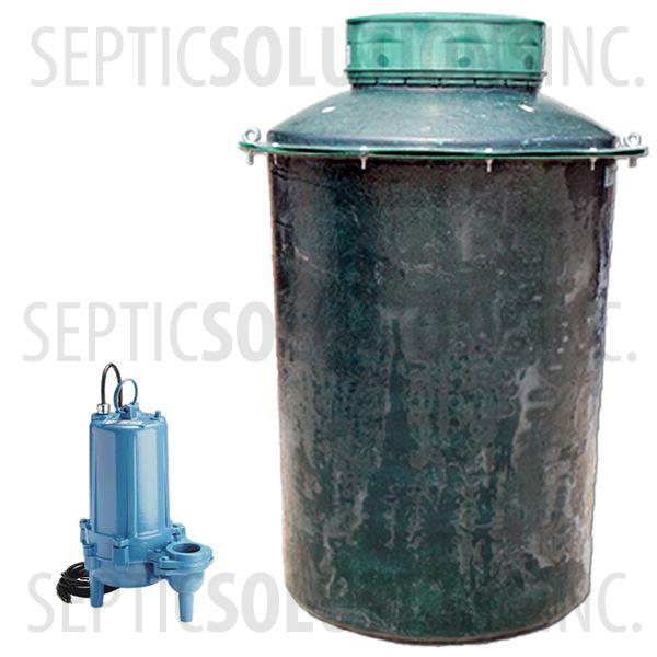 300 Gallon Simplex Fiberglass Pump Station with 1.0 HP Sewage Ejector Pump - Part Number 300FPT-10S