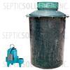 300 Gallon Simplex Fiberglass Pump Station with 4/10 HP Sewage Ejector Pump - Part Number 300FPT-410S