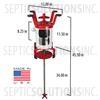 Ultra-Air Model 735 RED Flood Resistant Septic Aerator - Alternative Replacement For Jet Aerator - Part Number UA12R-FR
