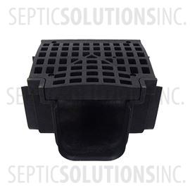 Polylok Heavy Duty Trench/Channel Drain Tee & Grate (BLACK)