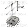 Hiblow Adjustable Height Self-Weighted Pond Diffuser - Part Number AHD