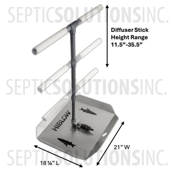 Hiblow Adjustable Height Self-Weighted Pond Diffuser - Part Number AHD