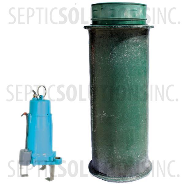 120 Gallon Pump Station with 2.0 HP Little Giant Sewage Grinder Pump - Part Number 120FPT-20G