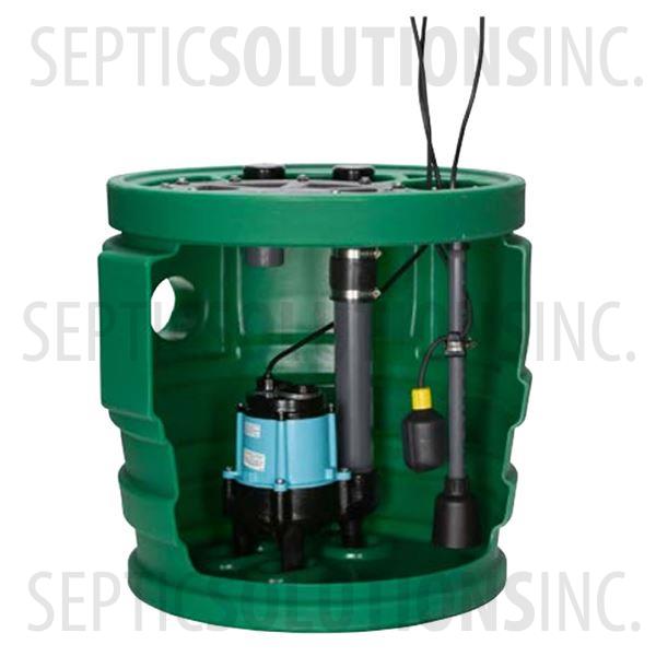 Little Giant PitPlus Jr. 24" x 24" Pre-Packaged Sewage Pump System with 4/10 HP Sewage Ejector Pump - Part Number 509673