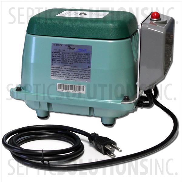 Hiblow HP-80 Linear Septic Air Pump with Attached Alarm - Part Number HP80A