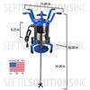 Ultra-Air Model 735 BLUE Septic Aerator - Alternative Replacement for Norweco Aerators - Part Number UA14B