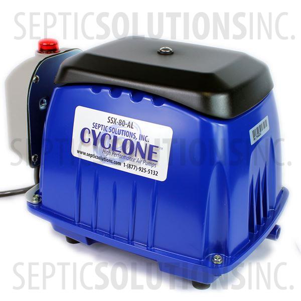 Cyclone SSX-80-AL Linear Septic Air Pump with Attached Alarm - Part Number SSX80AL