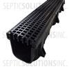 Polylok Heavy Duty Trench/Channel Drain - Six Pack of 4 ft Sections (BLACK) - Part Number PL-90860-6