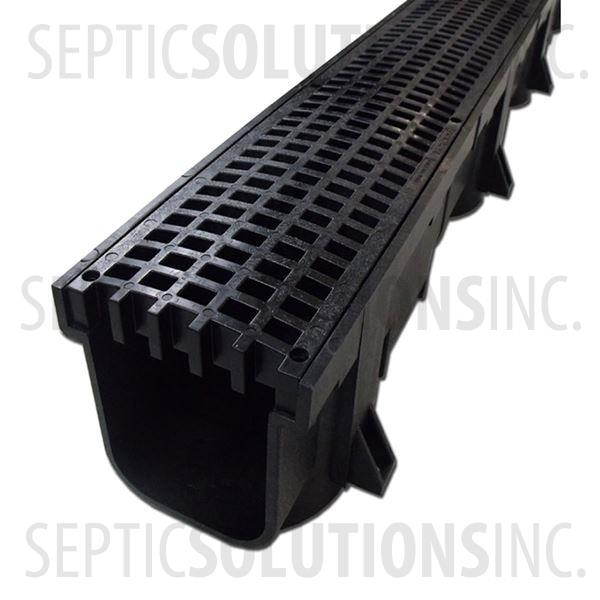 Polylok Heavy Duty Trench/Channel Drain - Six Pack of 4 ft Sections (BLACK) - Part Number PL-90860-6