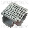 Polylok Heavy Duty Trench/Channel Drain 90 Degree Corner & Grate (Grey) - Part Number PL-90860-90G