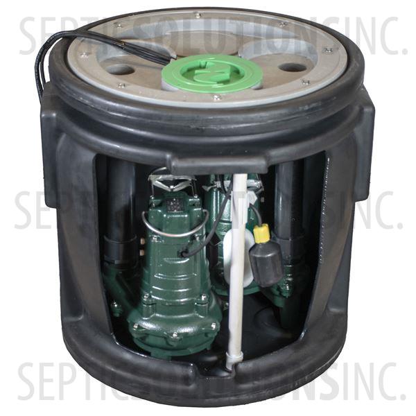 Zoeller 912 24'' x 24'' Sewage Pump System Package with 4/10 HP Sewage Ejector Pump - Part Number 912-1142