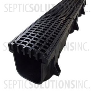 Polylok Heavy Duty Trench/Channel Drain - 4 ft Section (BLACK)