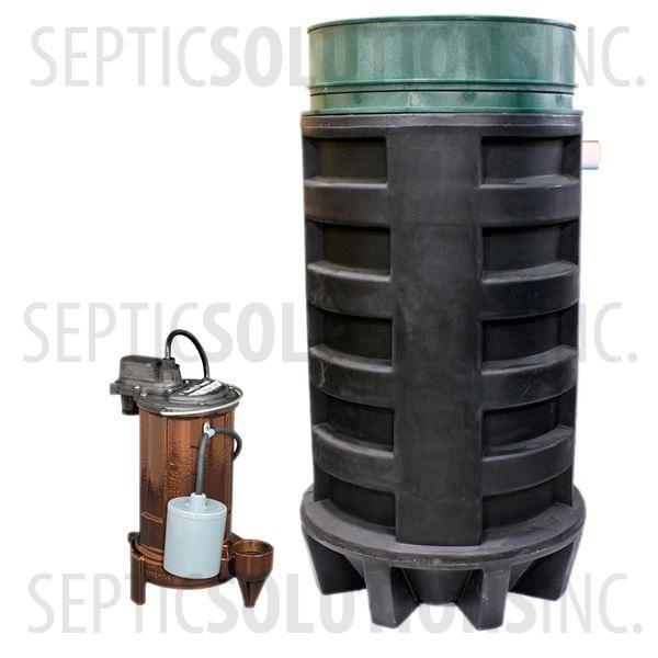 100 Gallon Simplex Polyethylene Pump Station with 1/2 HP Effluent Pump - Part Number 100PPT-283