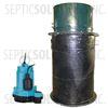 70 Gallon Simplex Fiberglass Pump Station with 1/3 HP Effluent Pump - Part Number 2153-13E