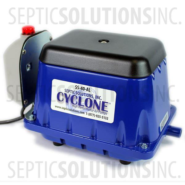 Cyclone SS-40-AL Linear Septic Air Pump with Attached Alarm - Part Number SS40AL