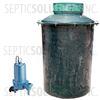 200 Gallon Simplex Fiberglass Pump Station with 1.0 HP Little Giant Sewage Ejector Pump - Part Number 200FPT-10S