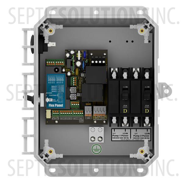 Alderon Flex Panel Duplex Time Dose & Demand Dose Control Panel with Solid Door and Alarm Beacon(120/230V, 0-15FLA) - Part Number 2010863