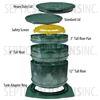 Polylok Square Septic Tank To Riser Adapter Ring - Part Number 3009-AR